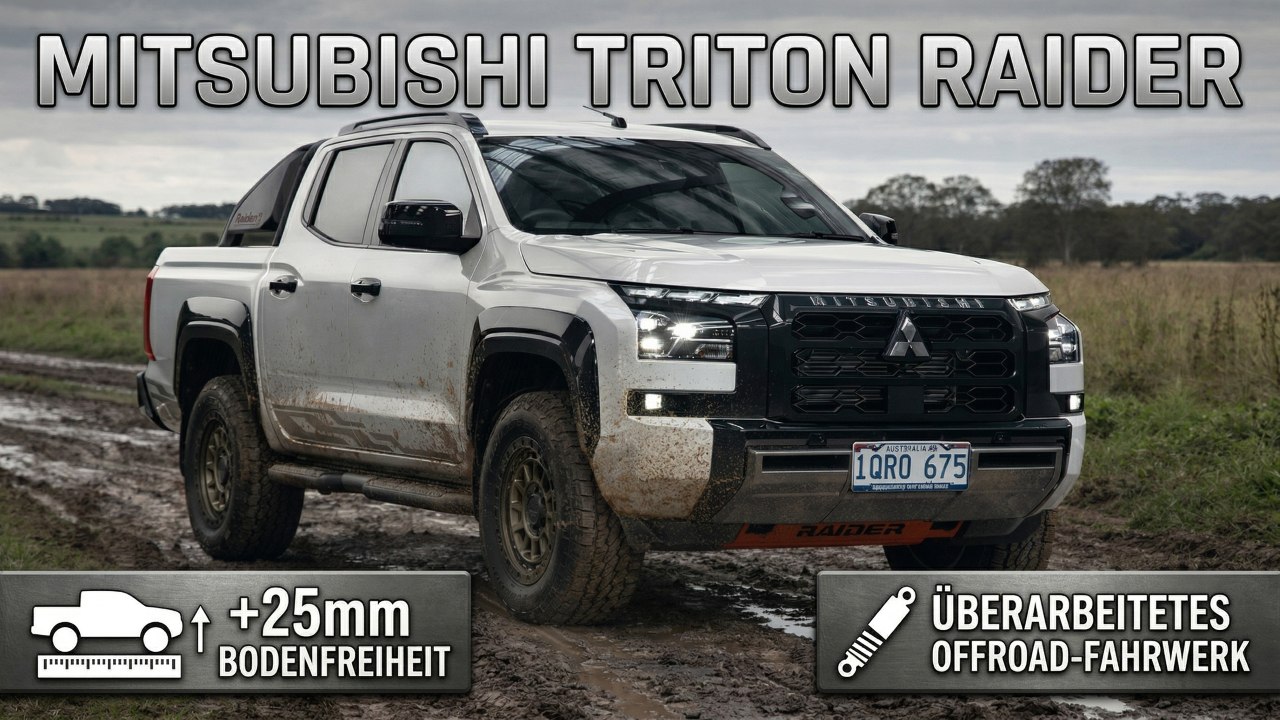 2026 Mitsubishi Triton Raider: Topmodell mit Offroad-Fokus