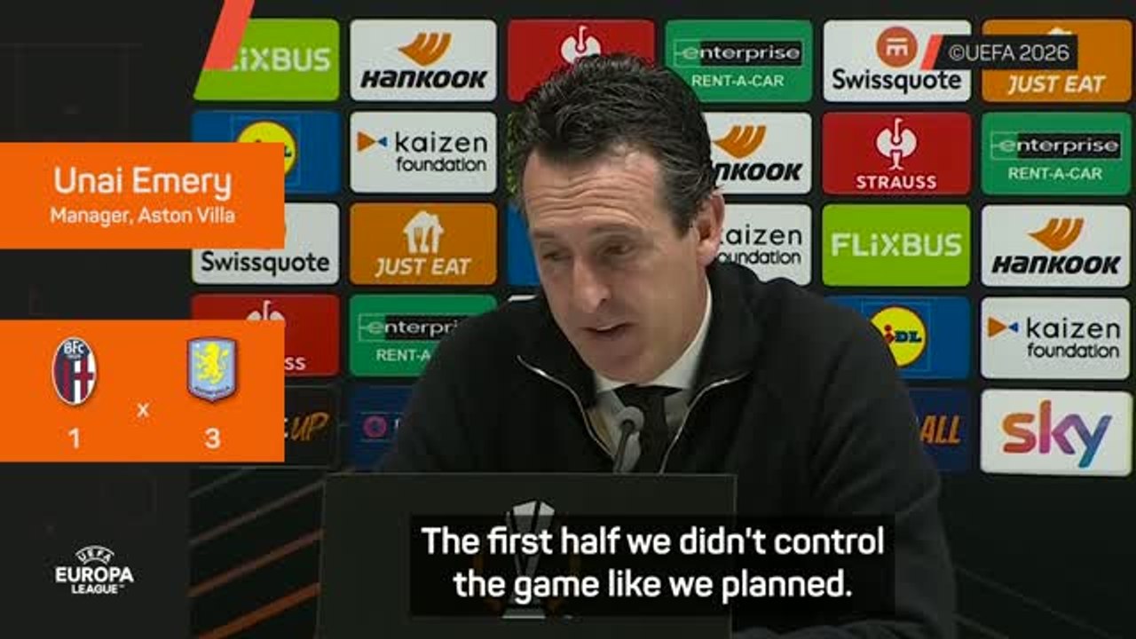 Emery hails 'very good' Villa result at Bologna
