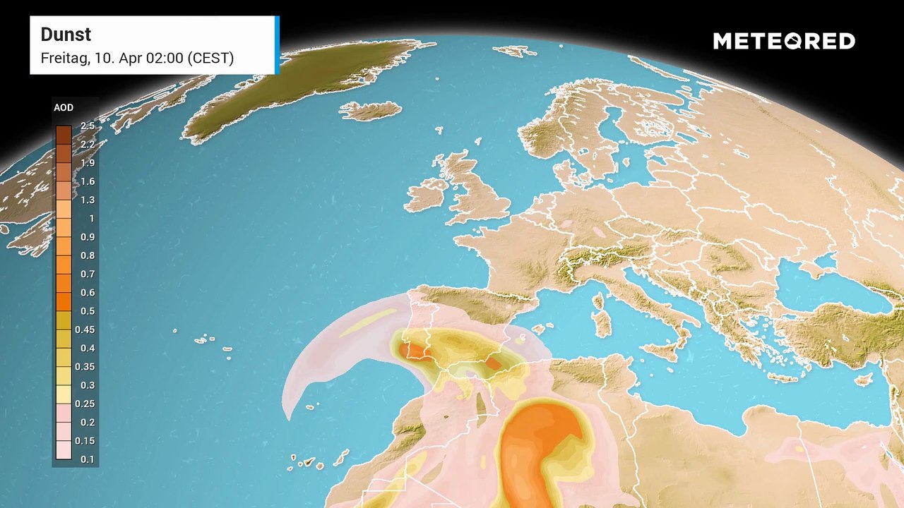 Erneut gelangt Saharastaub auch nach Mitteleuropa und damit auch nach Deutschland!