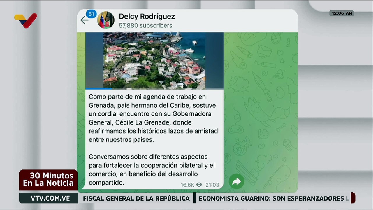 Venezuela y Grenada fortalecen alianzas comerciales en beneficio del desarrollo compartido