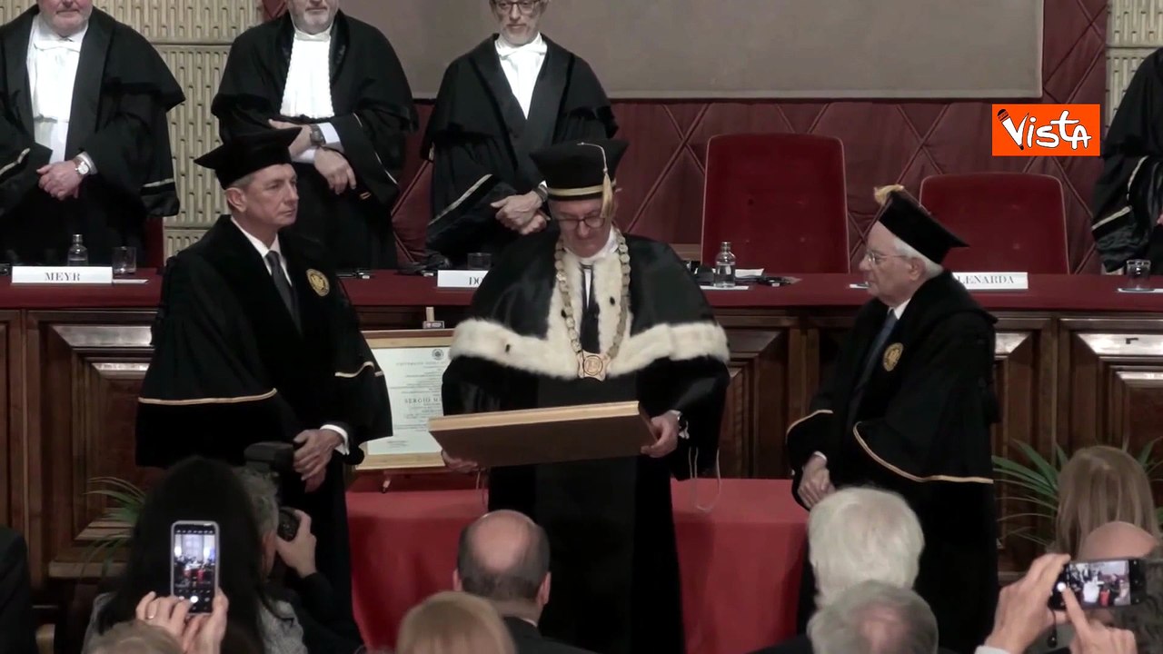 Mattarella riceve la laurea honoris causa a Trieste