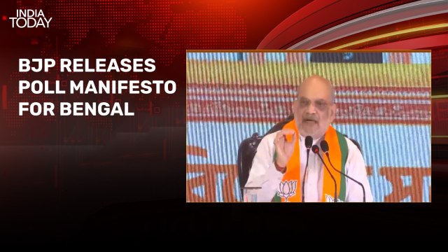 Amit Shah releases BJP's manifesto for Bengal, promises UCC, Rs 3000 aid for women