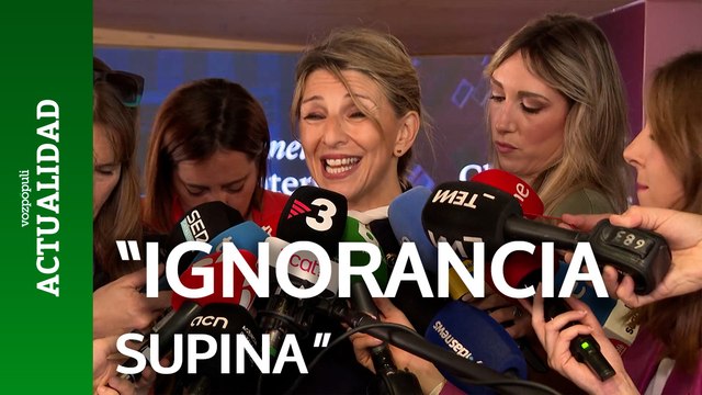 Yolanda Díaz ve ignorancia supina en las palabras de Muñoz (PP) sobre el militar retenido