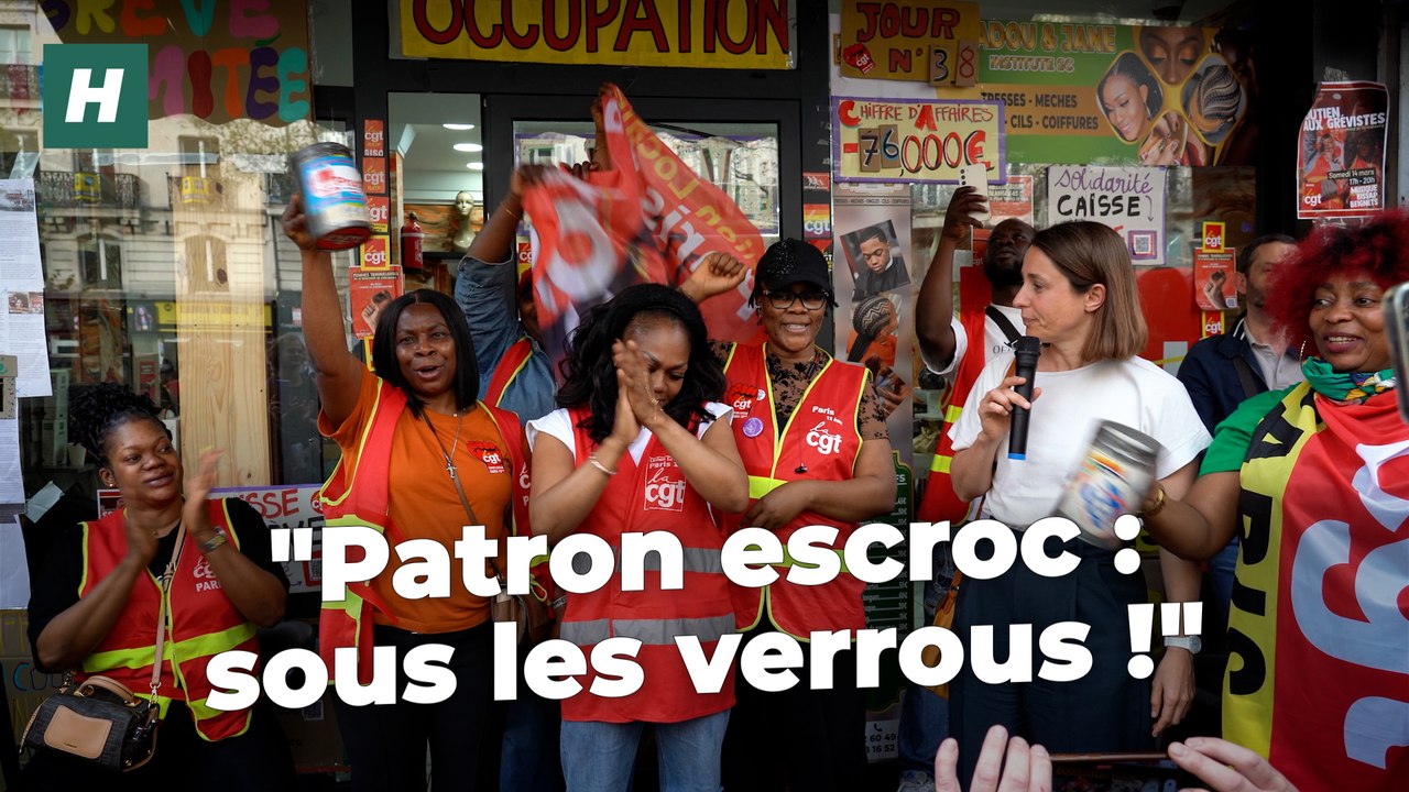 "Patron escroc, sous les verrous" : Ces coiffeuses d'un salon afro parisien sont en grève depuis plus d'un mois
