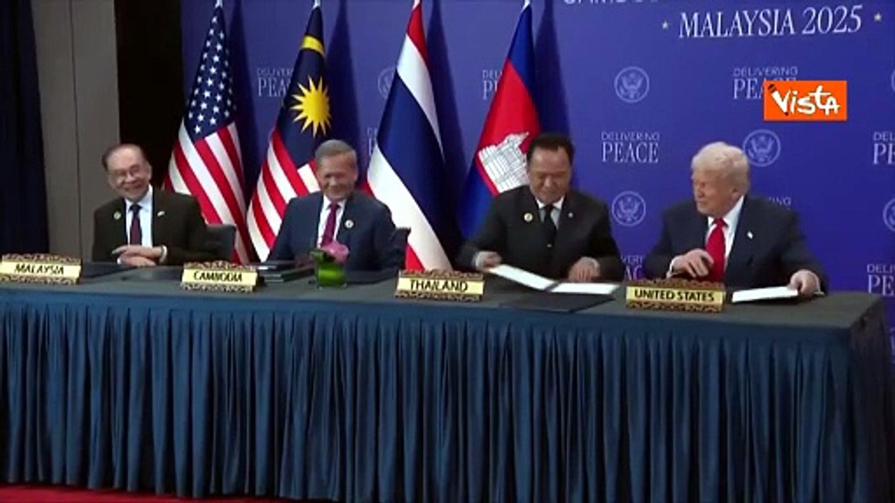 Trump firma un accordo sulle terre rare con il premier della Thailandia Anutin Charnvirakul