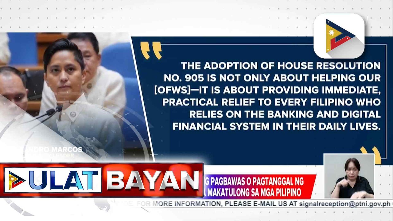 Panukalang tanggalin na ang ATM at online transfer fees, isinusulong sa Kamara | ulat ni Vel Custodio
