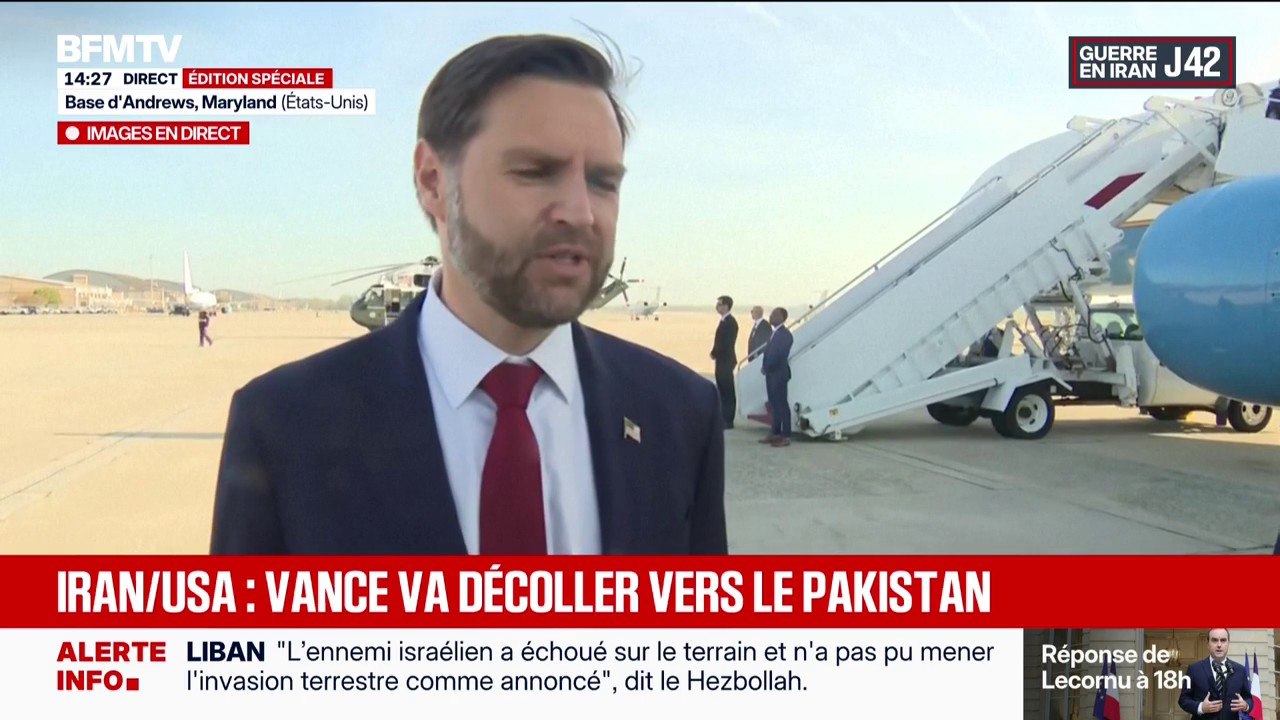 J.D. Vance, vice-président des États-Unis: "Si les Iraniens sont d'accord pour négocier de bonne foi, nous leur tendons la main"
