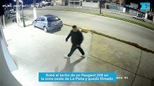 Robó el techo de un Peugeot 206 en la zona oeste de La Plata y quedó filmado