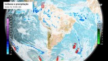 Sexta-feira, 10 de abril: Precipitação, nebulosidade e pressão a nível médio do mar previstos para os próximos dias.
