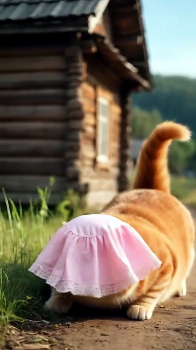 Cat Wearing Special Dress