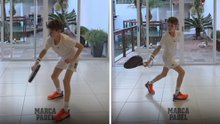 El viral entrenamiento de pádel de un brasileño… ¡en el garaje de su casa!