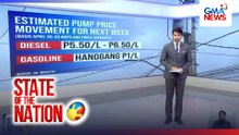 DOE: Sigurado na ang rollback sa langis sa susunod na linggo pero wala pang pinal na halaga | SONA