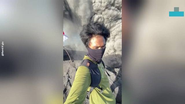 Volcano Erupts as Visitors Scramble to Safety Near Mount Dukono