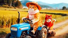 "part 3 "   Farm & Family Adventures 🌾🐔 | Cute Kitten’s First Farm Trip! 😂🐐