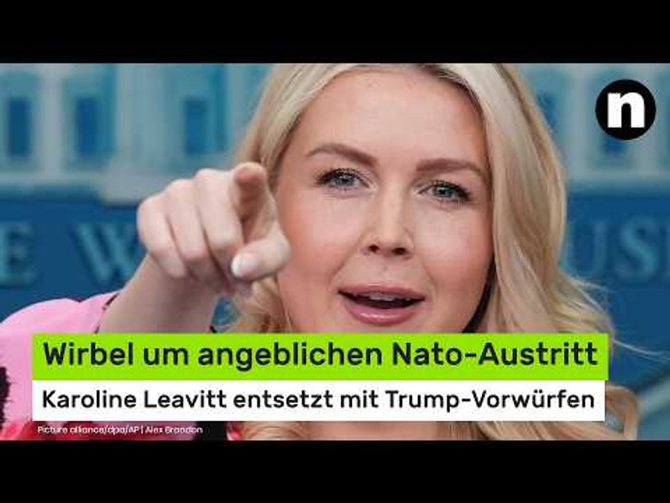 Wirbel um angeblichen Nato-Austritt - Karoline Leavitt entsetzt mit Trump-Vorwürfen