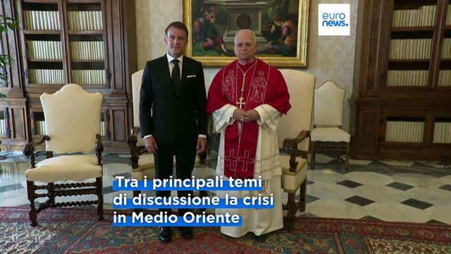 Vaticano, l’incontro tra Papa Leone e il presidente francese Macron