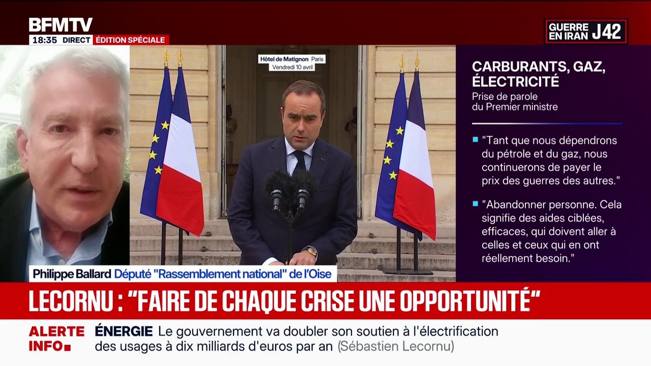 Prix des carburants: pour Philippe Ballard (RN), Sébastien Lecornu et son gouvernement "sont sourds à la souffrance des Français"