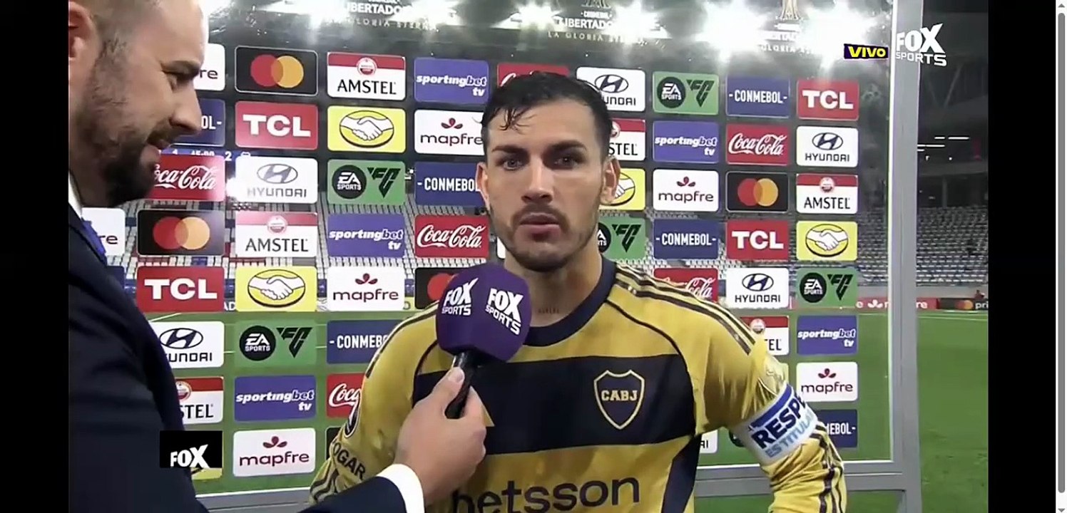 A termino del partido de U.Catolica 1 - 2 Boca Habla Paredes.