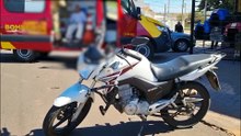 Jovem sofre acidente de moto e fica ferido em Cascavel