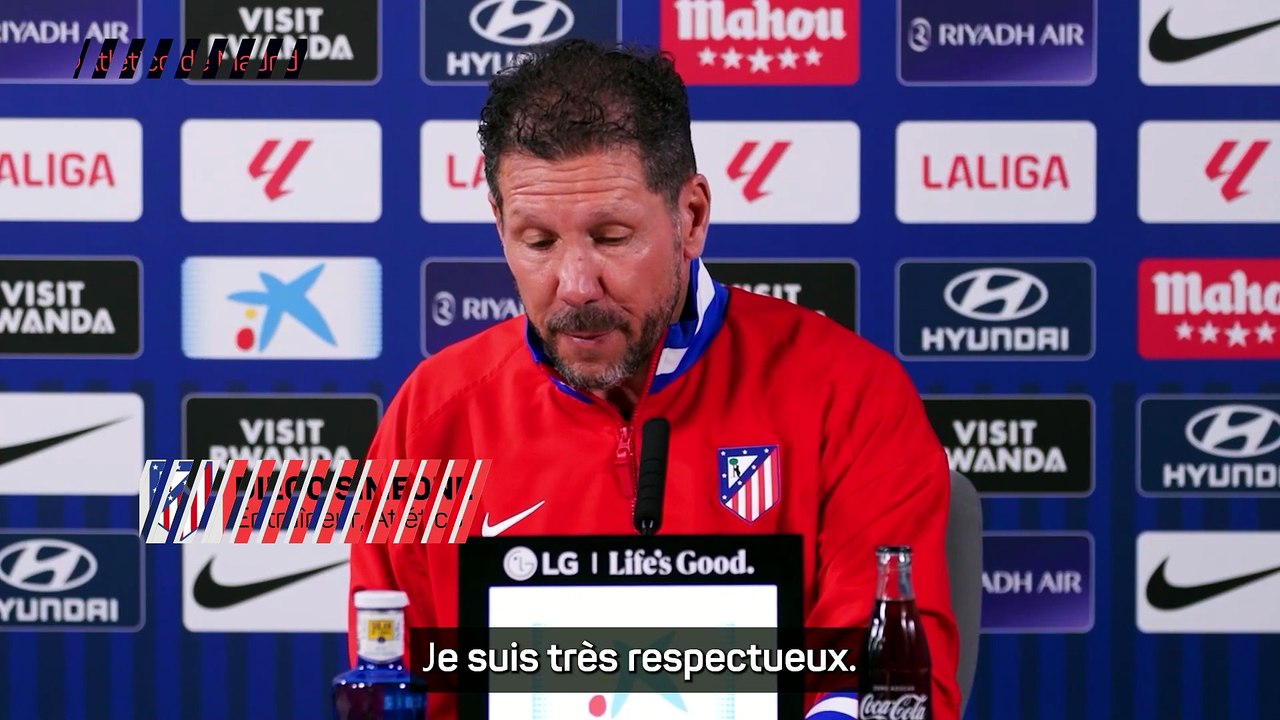 Simeone sur la plainte de Barcelone contre l'arbitre : "On est habitués à ça à Madrid"