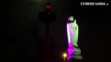 Porto Torres, le immagini suggestive della Madonnina illuminata col faro. VIDEO