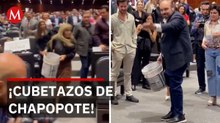 Diputados protagonizan pelea con chapopote en plena sesión del Congreso