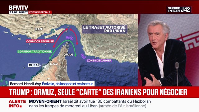 “Le détroit d'Ormuz doit être libéré par tous les moyens”, demande Bernard-Henri Lévy, écrivain