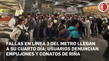 Silbidos, mentadas y empujones: usuarios del Metro estallan por cuarto día consecutivo de caos en Línea 3