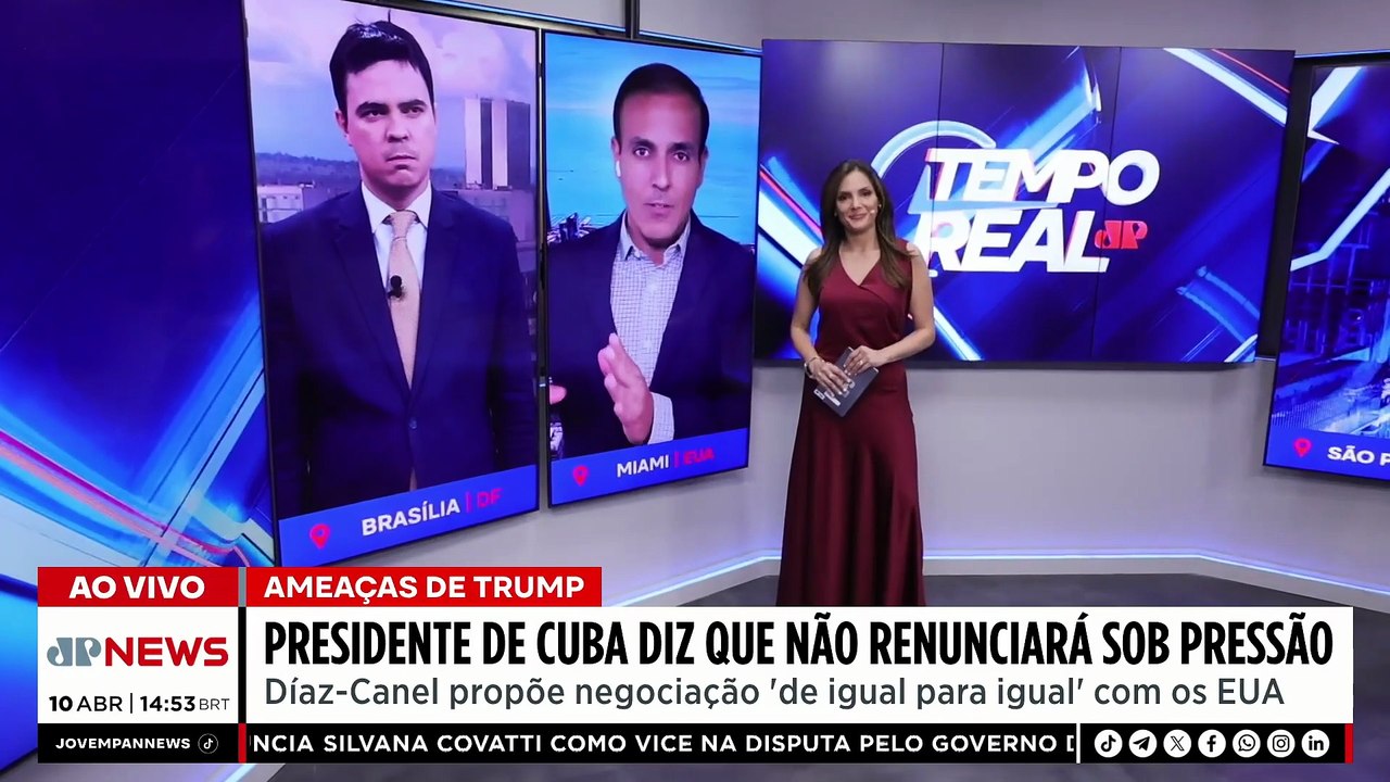Presidente de Cuba diz que não renunciará ao cargo por pressão de Trump | TEMPO REAL