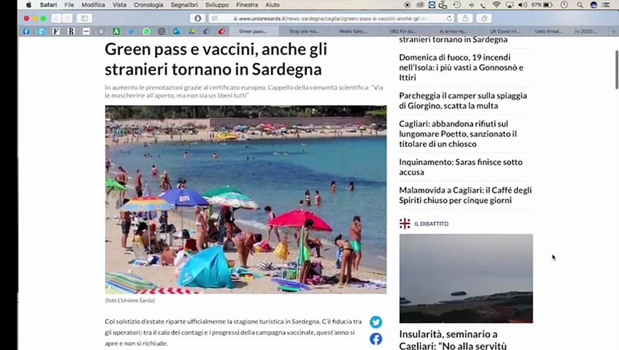 Rassegna stampa internazionale sul Covid, Sardegna e resto del mondo