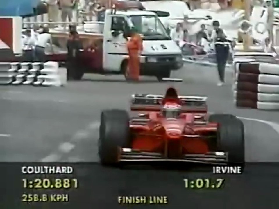 F1 – Eddie Irvine (Ferrari V10) laps in qualifying – Monco 1998
