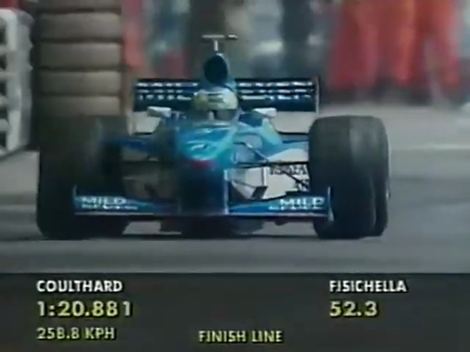 F1 – Giancarlo Fisichella (Benetton Mecachrome V10) lap in qualifying – Monaco 1998