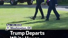 Trump Departs White House with Son Eric