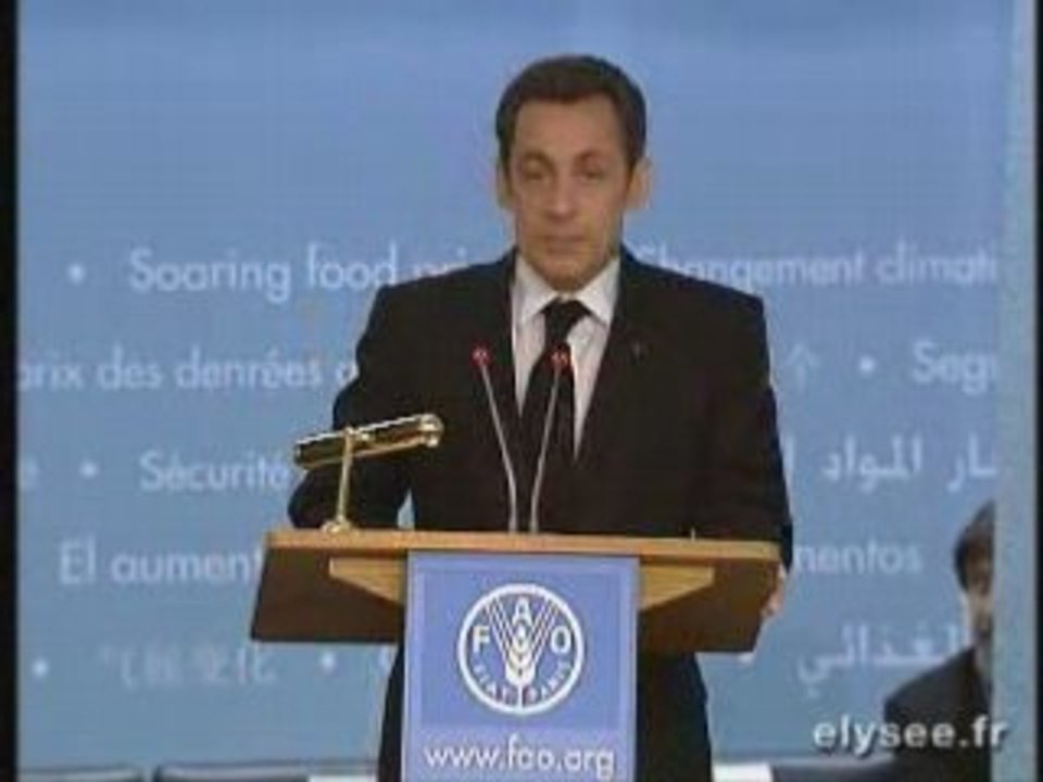 Intervention à la FAO 03-06-08