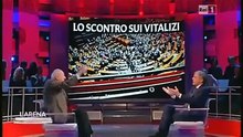Scontro all'Arena tra Giletti e Capanna sui vitalizi