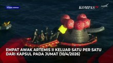 Detik-Detik Astronaut Artemis II Mendarat Kembali di Bumi