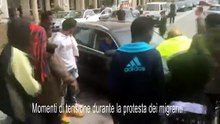 Tensione durante la protesta