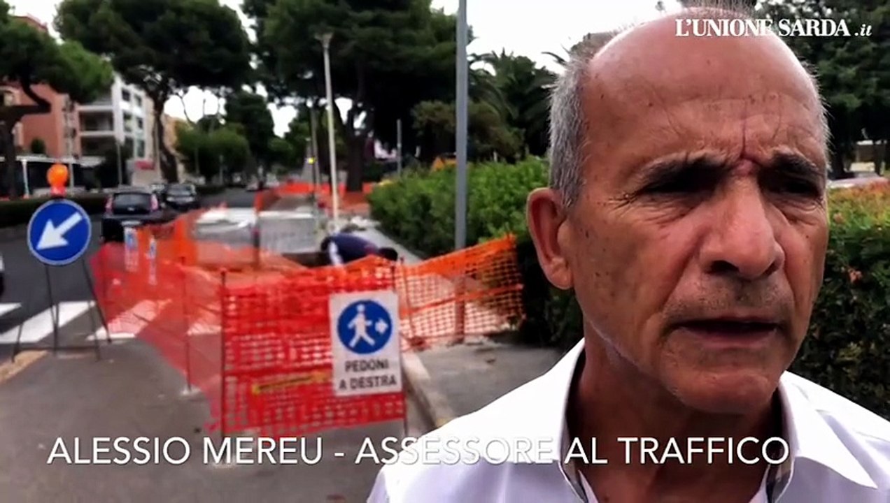 Cagliari, da sei mesi il cantiere in viale Diaz. L’assessore al Traffico: lavori finiti in due settimane
