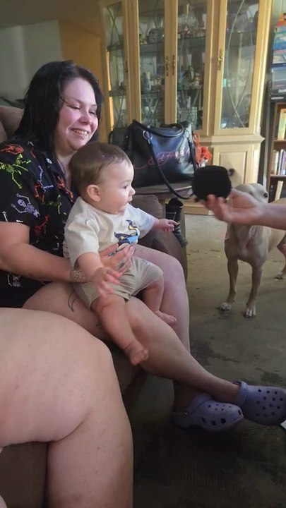My happy grandson