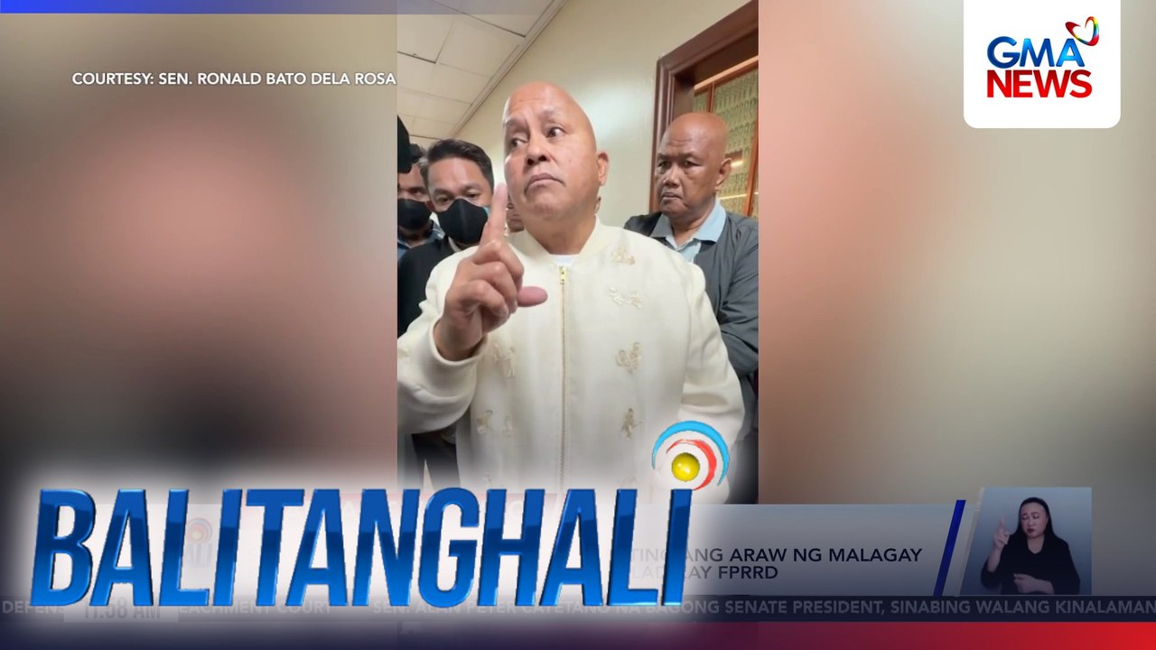 Sen. Bato Dela Rosa, nagpalipas ng gabi sa Senado matapos ang tangkang pag-aresto sa kaniya sa bisa ng ICC arrest warrant | Balitanghali