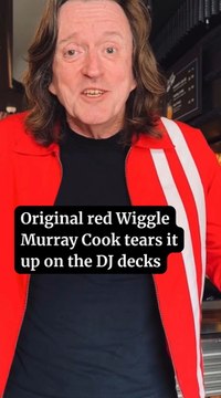 Red Wigggle Murray Cook tears it up on the DJ decks