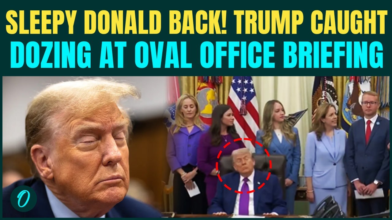 Trump Struggles To Stay AWAKE During Oval Office Meeting! Caught DROOPING Multiple Times | WATCH