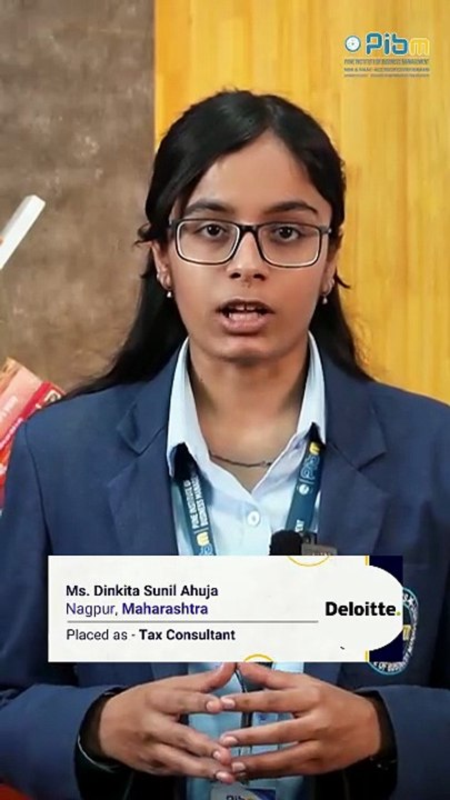 PIBM to Deloitte_Tax Consultant_MBA & PGDM_Placements_Dinkita Sunil Ahuja_Batch_2024_26