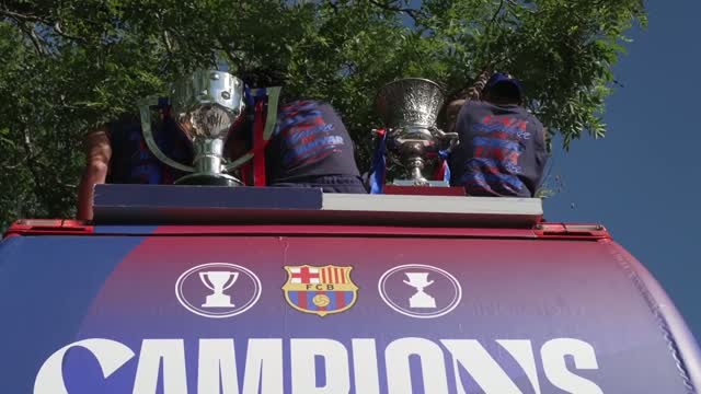 Barcelone - Parade géante pour le 29e titre en Liga