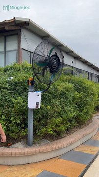 Mingletec BLDC industrial wall mounted mist fan #Mingletec #bldc #industrialfan #wallmounted #mistfan #factory #warehouse #coolingfan #essentialforsummer #wallfan #manufacturer #fyp