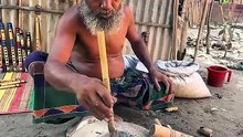 Ancient bamboo flute making process 🎶🌿