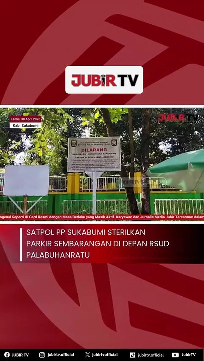 Satpol PP Sukabumi Sterilkan Parkir Sembarangan di Depan RSUD Palabuhanratu