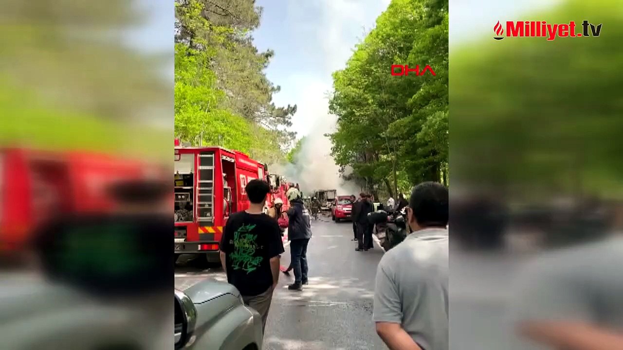 İstanbul'da İETT otobüsünde yangın
