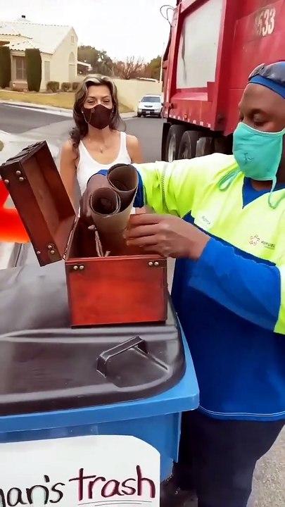 Watch how a garbage man receives a heartwarming gift 🥹✨