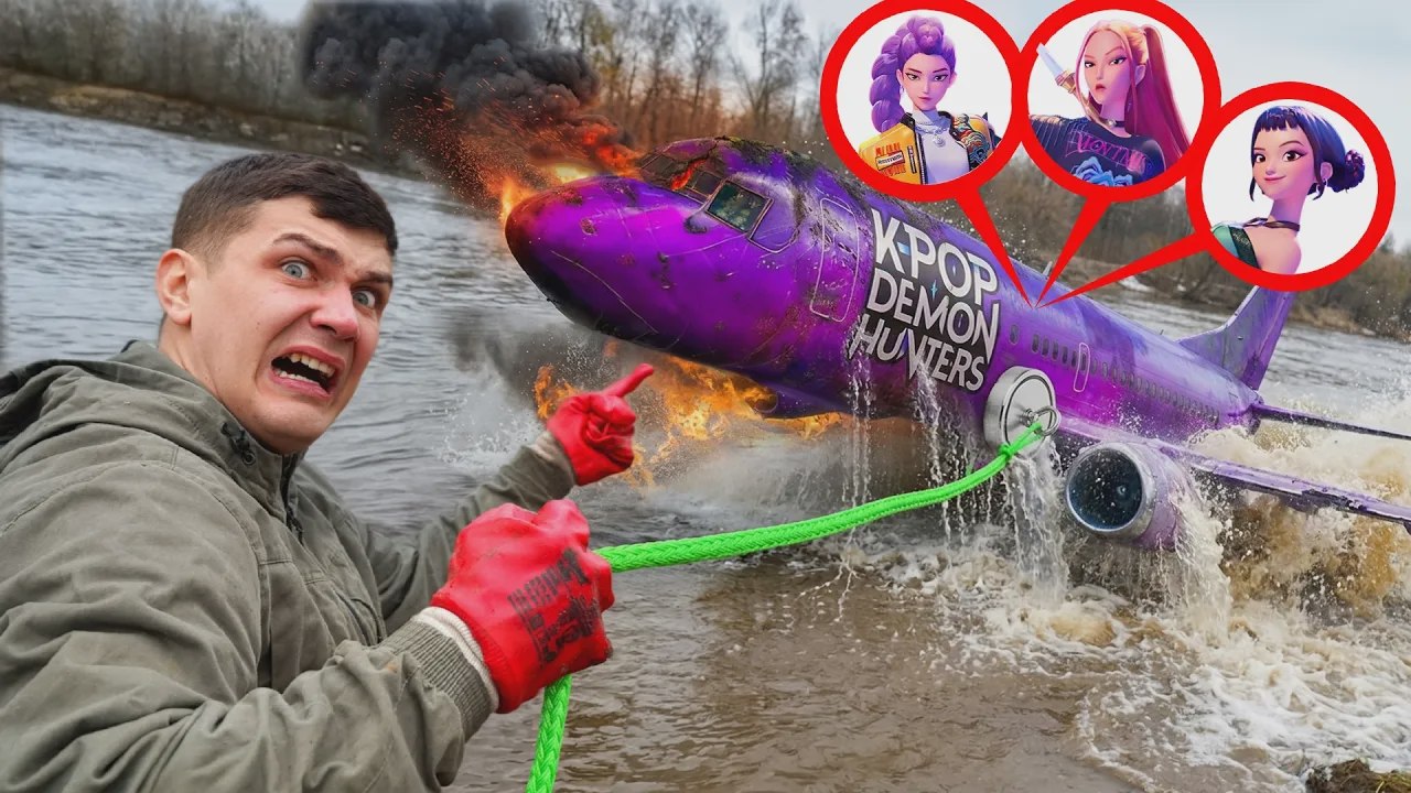 On a retrouvé le jet privé crashé des K-Pop Demon Hunters sous l’eau en pêche à l’aimant !